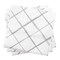 Durable White with Silver Diamond Paper Beverage/Cocktail Napkins (600 Napkins)